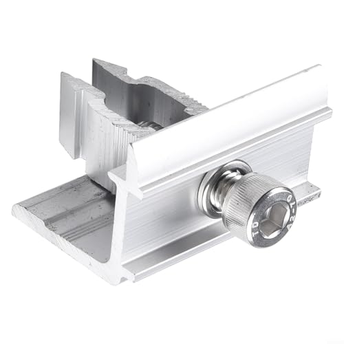 Solarmodul-Montageclip Endklemme für PV-Module, Edelstahl und Zinklegierung, kompatibel mit Rahmenhöhen 30 bis 50 mm, geeignet für Wohnmobil, Haus und Marine (Endclip Silber) von BlesConi