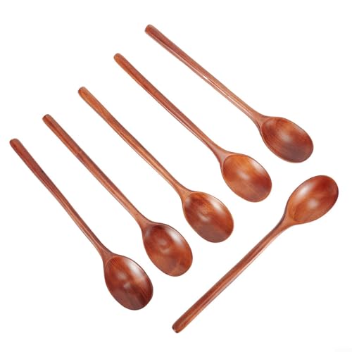 Suppenlöffel-Kollektion aus Holz, handgefertigt, umweltfreundlich, in einem praktischen 6er-Pack Suppenlöffel-Kollektion aus Holz, handgefertigt, umweltfreundlich, in einem praktischen 6er-Pack von BlesConi