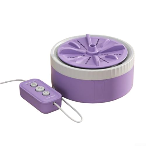 Tragbare Mini-Waschmaschine mit effizienter Reinigungsleistung für Schlafsäle oder Wohnmobile mit USB-Netzteil (lila) von BlesConi