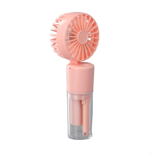Tragbarer Ventilator mit 4 Geschwindigkeiten, zum Kühlen zu Hause, im Büro oder auf Reisen (Rosa) von BlesConi