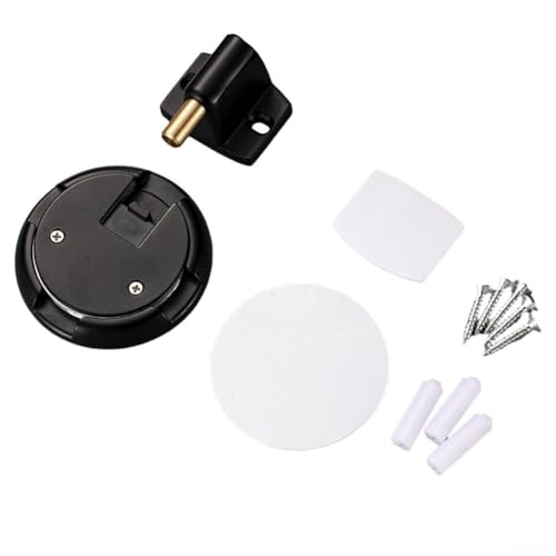 Türstopper aus Zinklegierung für Wände, mechanisch verriegelnder Türstopper mit verstellbarer Höhe und einfacher Installation (schwarz) von BlesConi