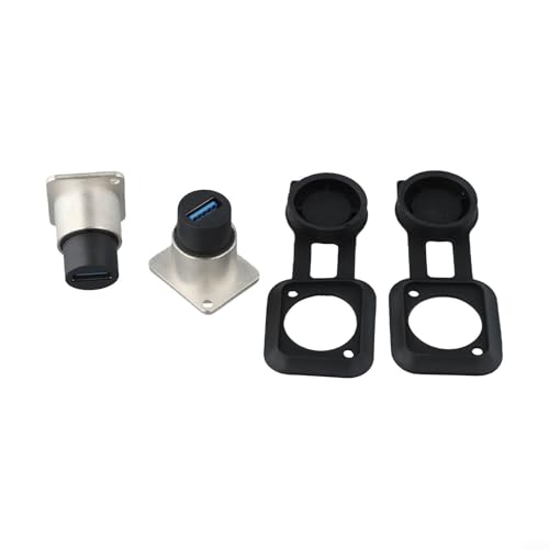 USB 3 0 D Typ Buchse auf Buchse Durchgangsanschluss, schnelle Datenübertragung mit Schutzkappe (Silber) von BlesConi