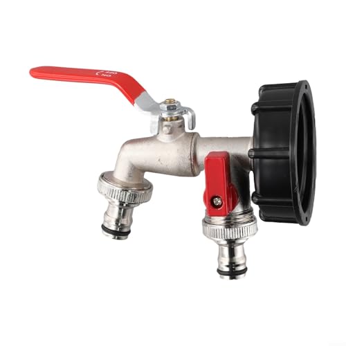 Verbinden Sie zwei Schläuche auf einmal, IBC-Wassertankadapter mit Doppelkopf-Funktion von BlesConi