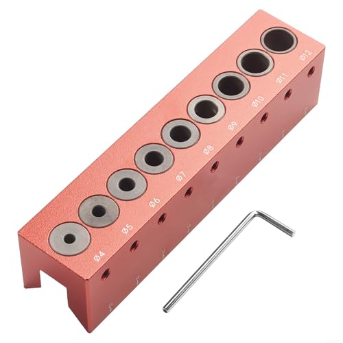 Vertikale Taschenlochvorrichtung aus Aluminiumlegierung für Holzbearbeitung, Zentrierungs-Locator mit 4/5/6/7/8/9/10/11/12 mm Buchsen von BlesConi