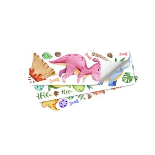 Wandaufkleber aus PVC, Cartoon-Dinosaurier, für Kinderzimmer und Bildungsräume, mit verspielten Designs und einfacher Entfernung ohne Wandaufkleber aus PVC, Cartoon-Dinosaurier, für Kinderzimmer und Bildungsräume, mit verspielten Designs und einfacher Entfernung ohne von BlesConi