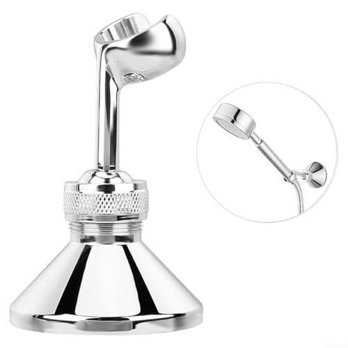 Wandmontierter, verstellbarer Duschschlauchhalter mit verchromtem Messingkörper, geeignet für alle Standard-Handbrausen, stark und zuverlässig Wandmontierter, verstellbarer Duschschlauchhalter mit verchromtem Messingkörper, geeignet für alle Standard-Handbrausen, stark und zuverlässig von BlesConi