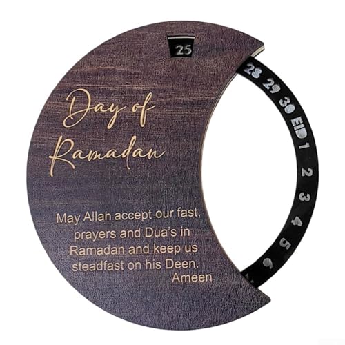 Wunderschöner Countdown-Kalender aus Holz und Acryl, 20 cm, drehbar (B) von BlesConi