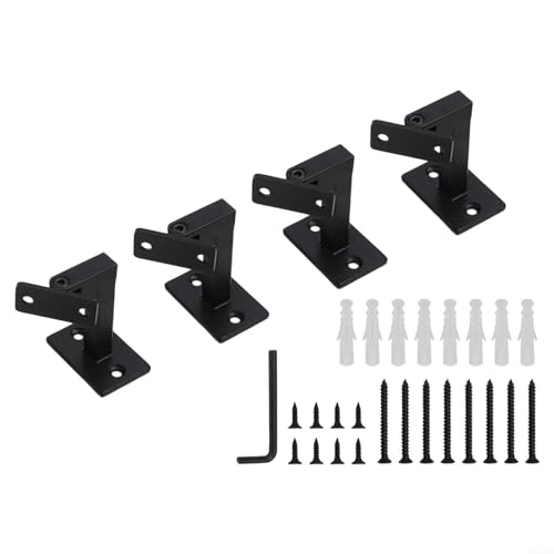 für Wandhalterung Eisen für Handlaufhalterung verstellbare Unterstützung für Handläufe mit flexibler Winkelverstellung inkl. Schraubabdeckungen und 4er Set Halterungen mit Zubehör von BlesConi