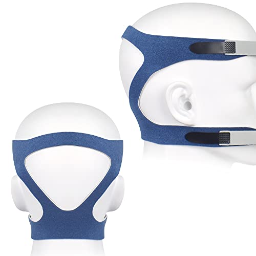 2 Stück BlessEase CPAP Kopfbandriemen, kompatibel mit den meisten Masken, universell komfortabel und elastisch, Ersatz-Kopfband für eine gute Abdichtung, Blau von BlessEase