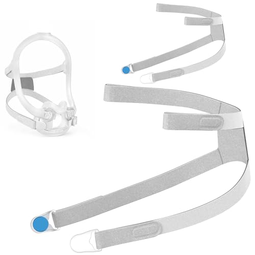 2er-Pack Ersatz-Kopfband für Airfit F30i, 2er-Pack F30i Kopfband mit stärkerer Elastizität, Nicht für F30, enthält 2 Stück Kopfband & 4 Stück Clips, hochwertiges CPAP-Kopfband von BlessEase von BlessEase