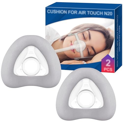 2er-Pack Ersatzkissen (M) für AirTouch N20 & Airfit N20, Optimierter Komfort & sicherer Halt mit Memory-Schaum (neue Version), langlebige Ersatzteile, CPAP-Zubehör von BlessEase (M) von BlessEase