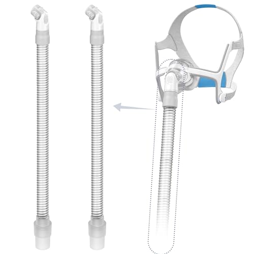 2er-Pack Ersatzschläuche für Airfit N20, 2er-Pack Ersatz-Kurzschläuche kompatibel mit N20, Vermeidung von Leckagen und Reduzierung von Geräuschen, Hochwertiges CPAP-Zubehör von BlessEase von BlessEase