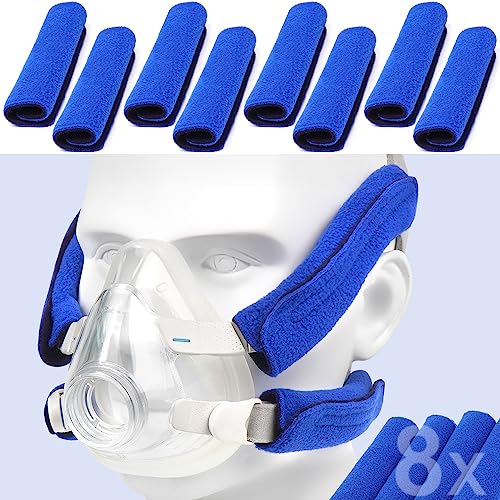 8er-Pack CPAP-Gurtabdeckungen, universelle und wiederverwendbare Überzüge, weiche Fleece-Polster, reduzieren rote Markierungen, hochwertiges Zubehörset von BlessEase von BlessEase
