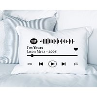 Spotify Song Kissenhülle, Einzigartiges Geburtstagsgeschenk Für Sie, Trendy Geschenk Sie Personalisiert, Jahrestag von BlessedFamilyGifts