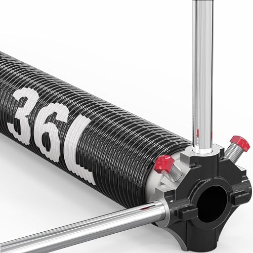 Blesseras Linksgewickelte Garagentor-Torsionsfeder mit rutschfesten Wickelstangen, 0,6 x 5,1 x 91,4 cm, linksgewickelt für die rechte Seite, schwarzer Wickelkegel, Einzelpackung Blesseras Linksgewickelte Garagentor-Torsionsfeder mit rutschfesten Wickelstangen, 0,6 x 5,1 x 91,4 cm, linksgewickelt für die rechte Seite, schwarzer Wickelkegel, Einzelpackung von Blesseras