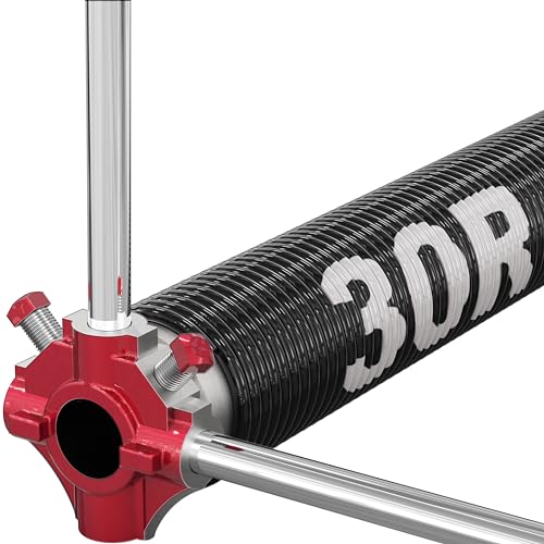 Blesseras Torsionsfeder für Garagentor, für Rechtshänder, mit rutschfesten Wickelstangen, 0,5 x 5,1 x 76,2 cm, rechtsgewickelt für die linke Seite, roter Wickelkegel, Einzelpackung von Blesseras