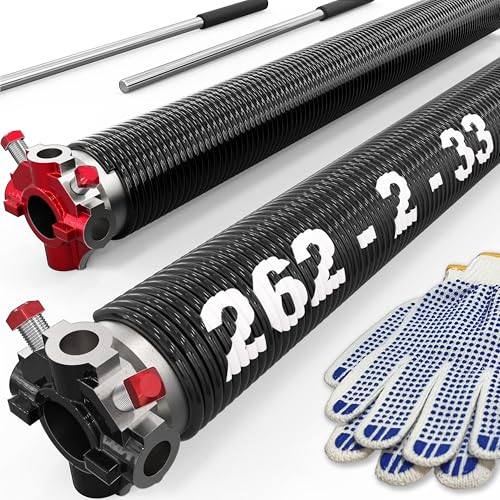 Torsionsfedern für Garagentor, beschichtet, 5,1 cm, mit rutschfesten Wickelstangen (0,62 x 5,1 x 83 cm) von Blesseras