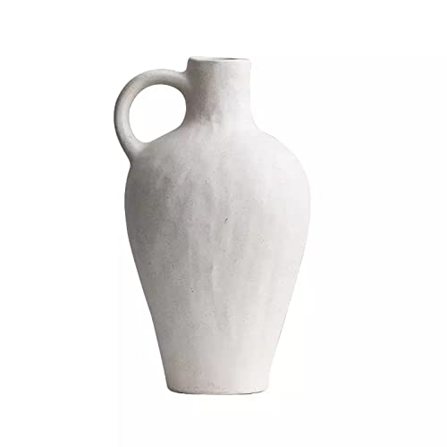 Blessings Decor Moderne Luxus-Keramik-Vase im Becher-Stil, Weiß von Blessings Decor