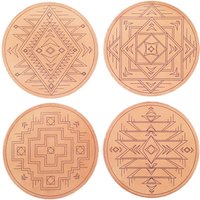Tex Mex Untersetzer/Set Von 4 Handgefertigt in Portland, Oregon Tex Mex Untersetzer/Set Von 4 Handgefertigt in Portland, Oregon von Blesspdx