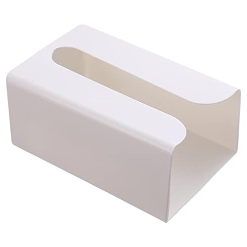 Bletilla Taschentuchbox-Abdeckung rechteckig,Selbstklebender Wandhalter für Kosmetiktücher | Zur Befestigung an Wänden und Schränken, Taschentuchspender und Halterungen für Wohnmobile, Küche, White von Bletilla