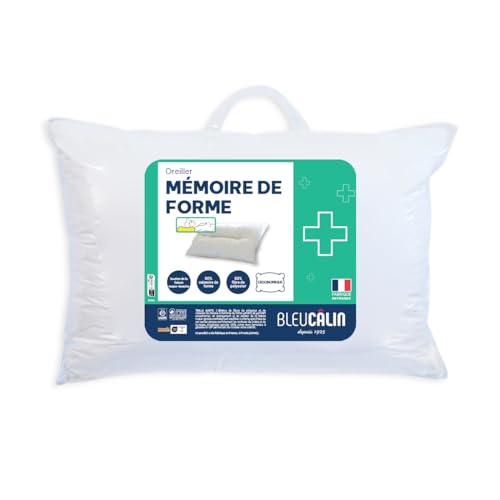 Bleu Calin Rechteckiges ergonomisches Kissen mit Formgedächtnis, Weiß, 50x70 cm, OMFWERGO Bleu Calin Rechteckiges ergonomisches Kissen mit Formgedächtnis, Weiß, 50x70 cm, OMFWERGO von Bleu Calin