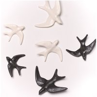 Schwarz-Weiße "Matte" Keramikschwalben Schwarz-Weiße "Matte" Keramikschwalben von BleuMediterranee