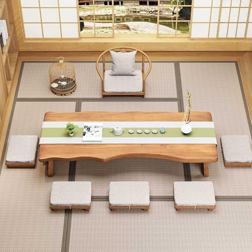 Japanischer Bodentisch Mehrzweck-Esstisch im Wohnzimmer 100 120 140 160 180 200cm Lerntisch platzsparender Teetisch Niedriger Tisch einfacher Couchtisch für Wohnung Schlafzimmer(160x60x35cm) von Bliajkswyr