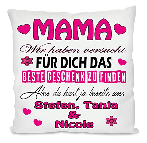 Fotokissen | Personalisiertes Kissen für Mama und Papa | bedrucktes Kissen | Kissen | Motivkissen | Geschenke zu Weihnachten Geburtsttag| Weihnachten, Geburtstag | 40 x 40 cm (Mama, mit Kissenfüllung) von Blickfang