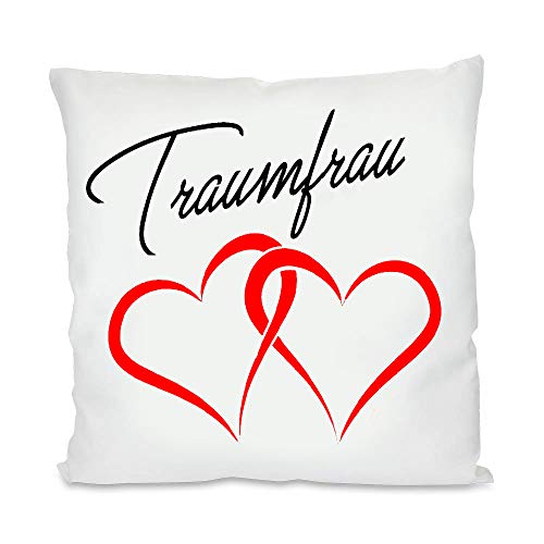 Fotokissen | Traumfrau, Traummann | Partner | Valentinstag | Liebe | Liebste | Motivkissen | bedrucktes Kissen | Geschenk | Baumwolle | Kissen | Kuschelkissen (Traumfrau, mit Kissenfüllung) von Blickfang