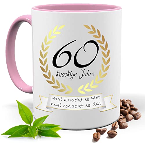 Geburtstagsgeschenk, Geburtstagstasse für Männer & Frauen personalisiert mit Jahreszahl| Kaffee- Tee- Fototasse| Geschenkidee |Spülmaschinenfest (Rosa) von Blickfang