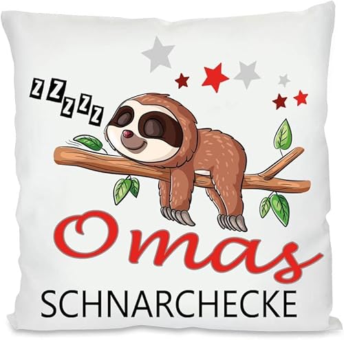 Opas & Omas Schnarchecke Kuschelkissen |Geschenk| Großeltern| Fotokissen | Motivkissen | bedrucktes Kissen | Baumwolle | Kissen | Motivkissen (Omas, mit Kissenfüllung) von Blickfang
