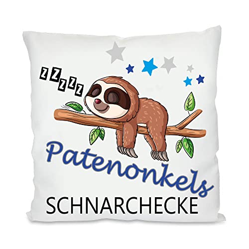 Schnarchecke Kuschelkissen |Geschenk| Eltern Mama, Papa, Tante, Bruder, Schwester | Fotokissen | Motivkissen | bedrucktes Kissen | Baumwolle | Kissen | Motivkissen (ohne Kissenfüllung, Patenonkel) von Blickfang