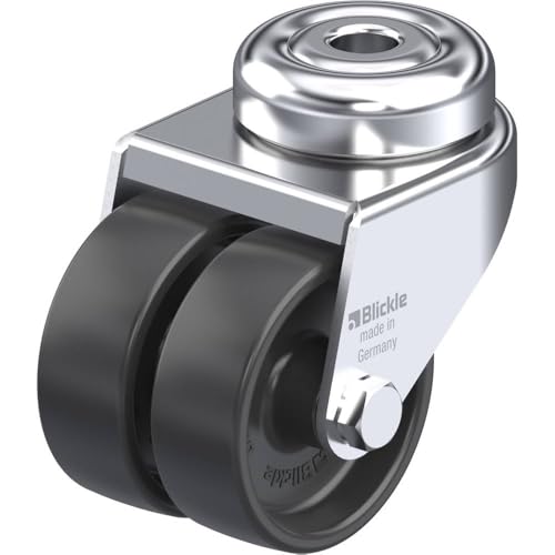 Blickle 106724 Apparate-Doppel-Lenkrolle, Ø 50 mm mit Rückenloch Ausführung (allgemein) Doppelrollen mit Rückenloch von Blickle
