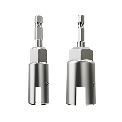Hex Shank, Slot Wing nuts Drill Bit Socket Wrenches Tools Set,Power Wing Nut Driver Set, Drills Bits for Panel Nuts screws eye C hook bolt (2P(13 19)) von Blifula