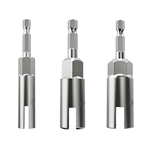 Hex Shank, Slot Wing nuts Drill Bit Socket Wrenches Tools Set,Power Wing Nut Driver Set, Drills Bits for Panel Nuts screws eye C hook bolt (3P(10 13 16)) von Blifula