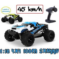 Blij´r Speed´r Blau ferngesteuertes RC Auto 45 km/h 1:18 2 Akkus Allrad 100m Monstertruck von Blijr