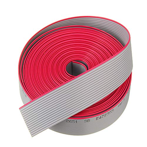 BliliDIY 5M 1.27Mm Raster 16 Pin 16P Grau Grau Flachband Datenkabel Drahtverbinder Awg28 300V von BliliDIY