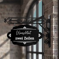 Vintage Holzschild Mit Deinem Wunschtext | 2 Zeilen Personalisierbar von BlimmelBlammel