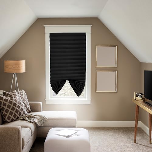 BLINDECOR Plissee ohne Bohren, Klettverschluss, BK Basic, Blickdicht, 31 Schwarz, 120 x 190, Blickdicht, für Fenster BLINDECOR Plissee ohne Bohren, Klettverschluss, BK Basic, Blickdicht, 31 Schwarz, 120 x 190, Blickdicht, für Fenster von Blindecor