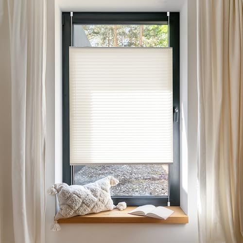 BLINDECOR Plissee ohne Bohren | Plissee 4LOCK 29 BEIG - 70 x 140 | lichtdurchlässiges Plissee für aufklappbare Fenster BLINDECOR Plissee ohne Bohren | Plissee 4LOCK 29 BEIG - 70 x 140 | lichtdurchlässiges Plissee für aufklappbare Fenster von Blindecor
