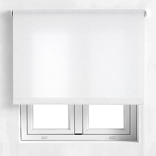 Blindecor Ara Pisa Nube | lichtdurchlässiges Rollo - 160 x 190 cm (Breite x Höhe) | Stoffgröße ca. 157 x 185 cm | Fensterrollos von Blindecor