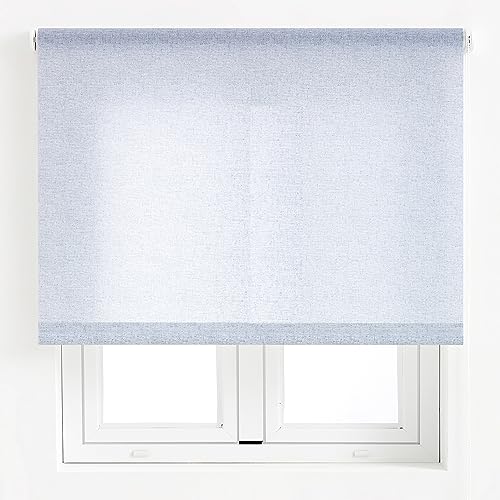 Blindecor Ara Pisa Ozean | lichtdurchlässiges Rollo - 160 x 240 cm (Breite x Höhe) | Stoffgröße ca. 157 x 235 cm | Fensterrollos von Blindecor