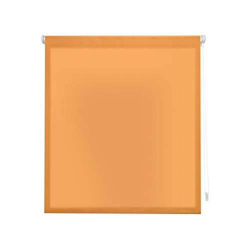 Blindecor Aure | Lichtdurchlässiges Rollos für Fenster und tür ohne bohren mit klämmträger - Orange, 37 x 180 cm (BxH) | Stoffgröße 34 x 175 cm | rollo klemmfix lichtdurchlässig von Blindecor
