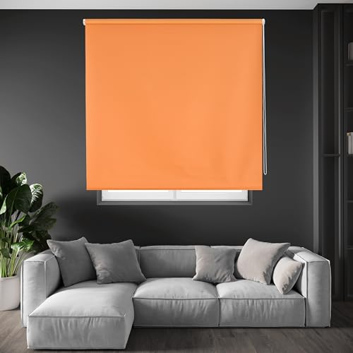 Blindecor Draco | Rollo verdunkelung - Orange, 100 x 175 cm (BxH) | Stoffgröße 97 x 170 cm. Thermorollo für fenster Blindecor Draco | Rollo verdunkelung - Orange, 100 x 175 cm (BxH) | Stoffgröße 97 x 170 cm. Thermorollo für fenster von Blindecor