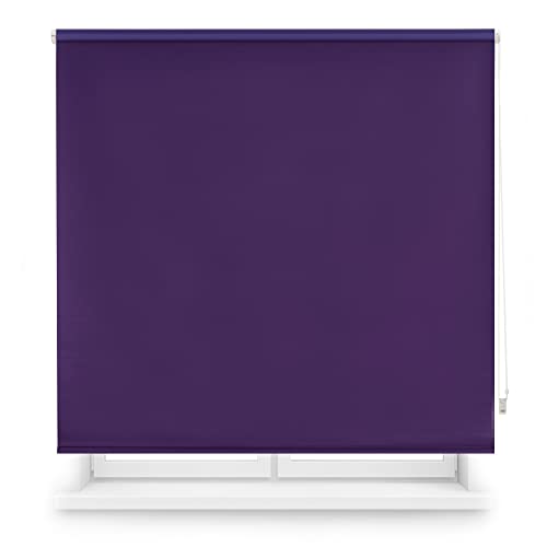 Blindecor Draco | Rollo verdunkelung - Violett, 100 x 175 cm (BxH) | Stoffgröße 97 x 170 cm. Thermorollo für fenster von Blindecor