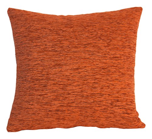 Blindecor Chenille Kissenbezug, Stoff, Orange, 45x45 cm von Blindecor