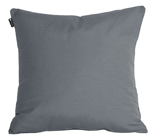 Blindecor Cushion Canvas mit Polsterung, Stoff, Dunkelgrau, 45x45 cm von Blindecor