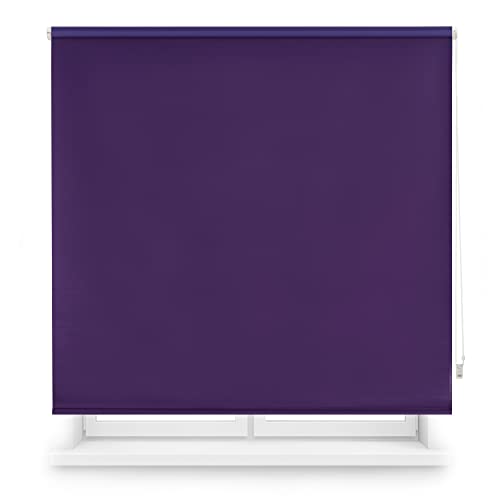 Blindecor Draco | Rollo verdunkelung - Violett, 160 x 175 cm (BxH) | Stoffgröße 157 x 170 cm. Thermorollo für fenster von Blindecor