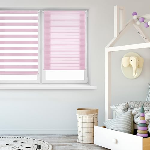 Blindecor - Indus doppelrollo klemmfix ohne bohren - duo rollo klemmfix Rosa - 42 x 180 cm (Breite x Länge) Stoffgröße 39 x 175 cm Blindecor - Indus doppelrollo klemmfix ohne bohren - duo rollo klemmfix Rosa - 42 x 180 cm (Breite x Länge) Stoffgröße 39 x 175 cm von Blindecor