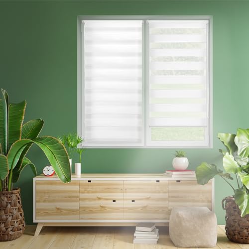Blindecor - Indus doppelrollo klemmfix ohne bohren - duo rollo klemmfix Gebrochenes Weiß - 57 x 180 cm (Breite x Länge) Stoffgröße 54 x 175 cm Blindecor - Indus doppelrollo klemmfix ohne bohren - duo rollo klemmfix Gebrochenes Weiß - 57 x 180 cm (Breite x Länge) Stoffgröße 54 x 175 cm von Blindecor